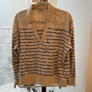 J Crew Sequin Stripped sweater